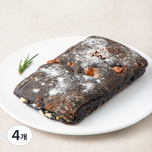 도제식빵 먹물치즈 쌀 치아바타, 130g, 4개