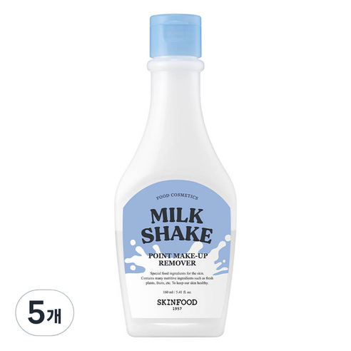 스킨푸드 밀크쉐이크 포인트 메이크업 리무버, 160ml, 5개