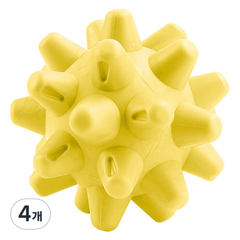 ACDI 3D 입체 실리콘 마사지 볼, 4개, 옐로우