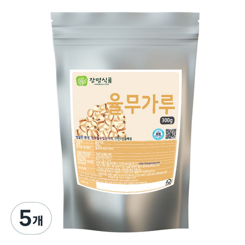 장명식품 생 율무가루, 300g, 5개