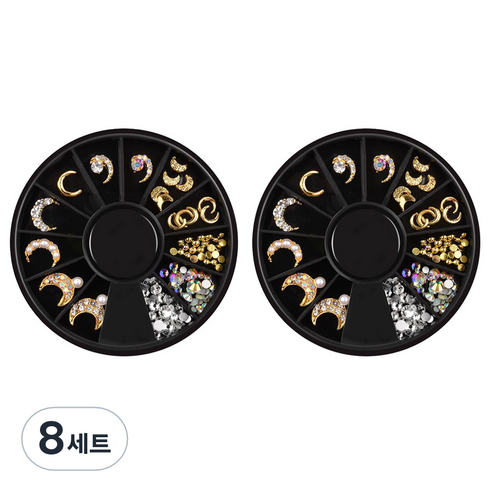 스위스녹스 웨딩 쥬얼리 스톤 네일 파츠 12종 세트, 108, 8세트