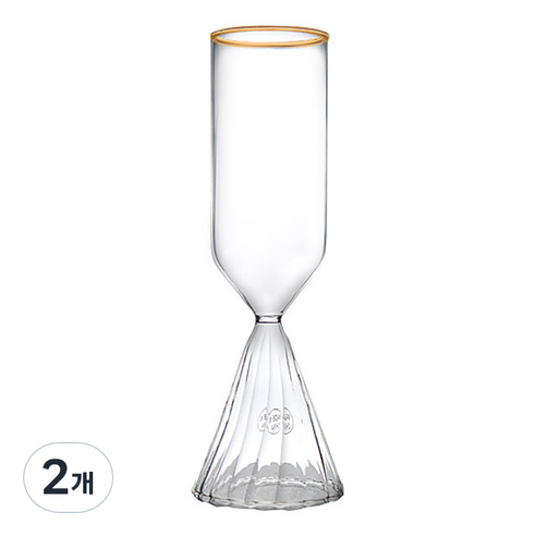 러블리 와인잔 보르도 골드라인, 2개, 230ml