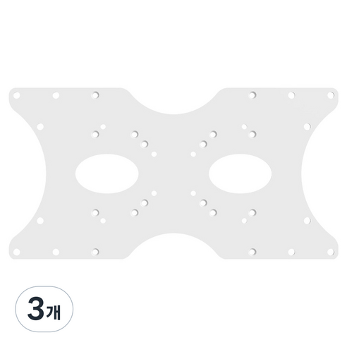 더함 TV 모니터 스탠드 VESA 확장 브라켓 화이트 400 x 200 mm, 3개, MSV42-251L-W