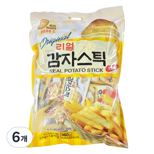 리얼 감자스틱 18p, 6개, 360g
