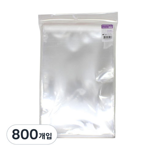 포포팬시 무지 접착 OPP 포장팩 10호, 투명, 800개입