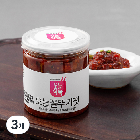 오늘식탁 강경 꼴뚜기젓, 250g, 3개