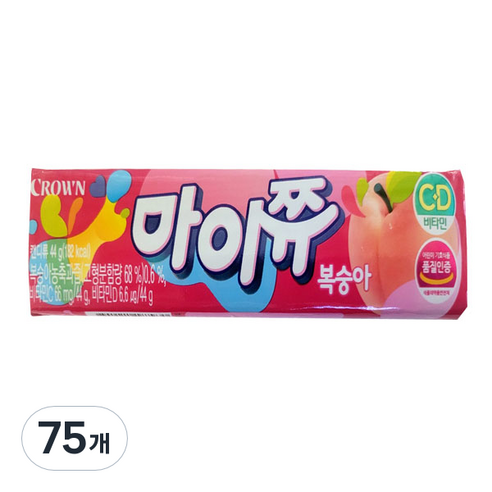 마이쮸 복숭아, 44g, 75개