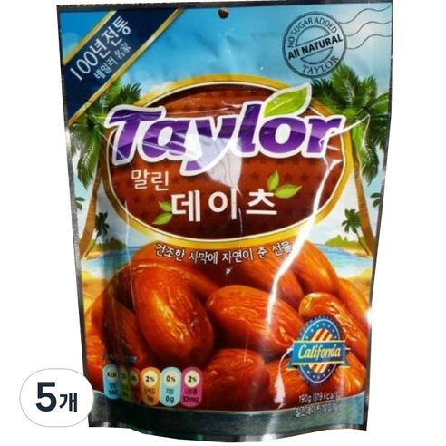 테일러팜스 데이츠 190g, 5개