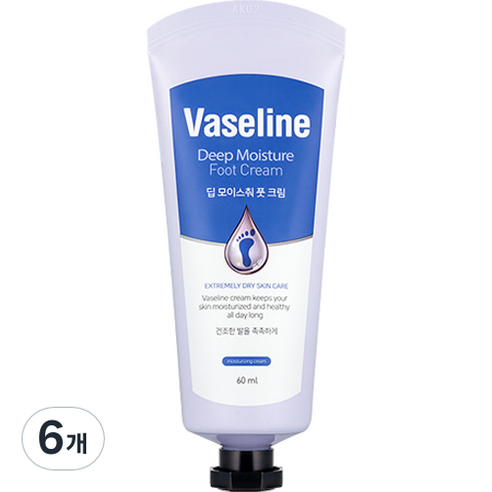 바세린 C2Y 딥 모이스춰 풋크림 60ml, 6개, 1개입