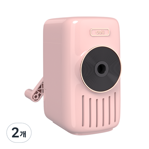 DELI 델리 심조절 오르골 멜로디 연필깎이 71165A, 핑크, 2개