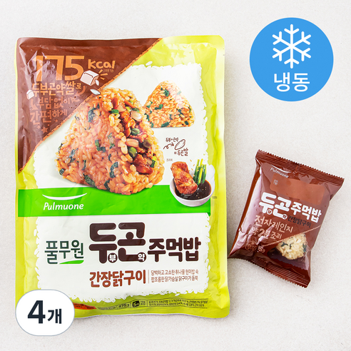풀무원 두부곤약주먹밥 간장닭구이 (냉동), 475g, 4개