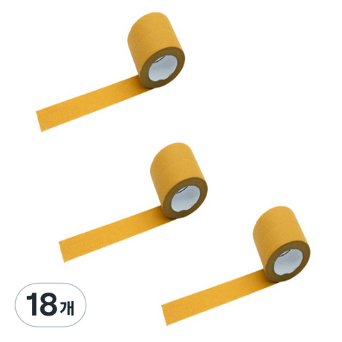 만들하비 컬러 종이 마스킹 테이프 1.5cm x 13m, 카멜브라운, 18개
