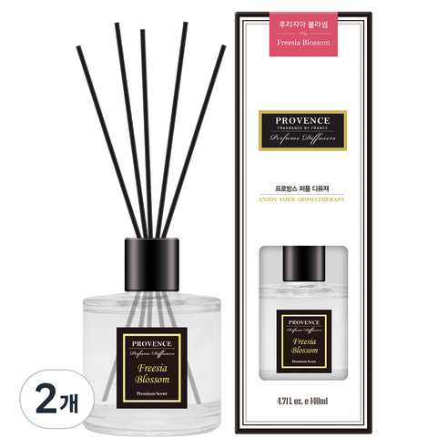 프로방스 퍼퓸 디퓨져 140ml, 후리지아 블라썸, 2개