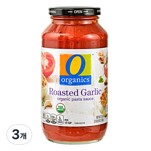 오오가닉 로스티드갈릭 파스타소스, 709g, 3개