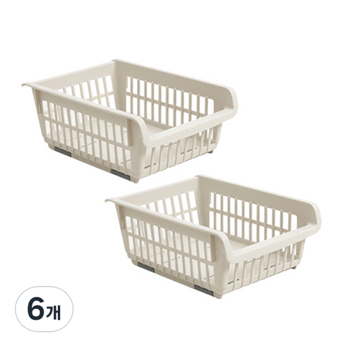 코지 스테커블 바스켓 S, 아이보리, 6개