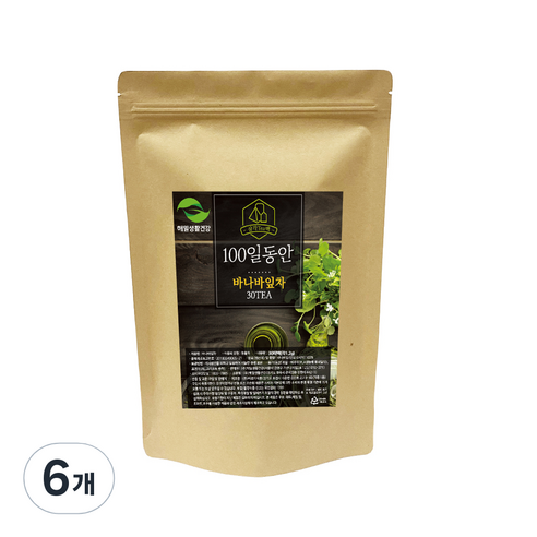 해밀생활건강 100일동안 바나바잎차 30p, 1.2g, 30개입, 6개