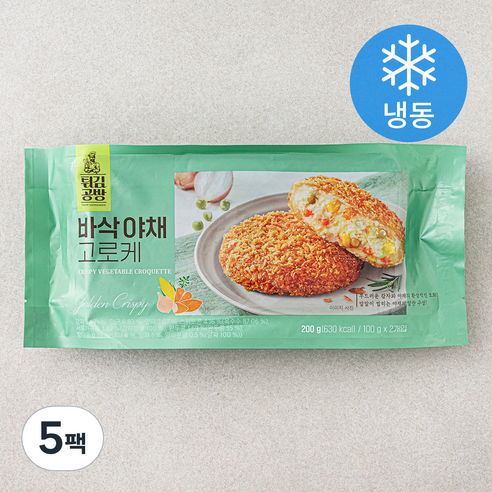튀김공방 사옹원 바삭야채 고로케 (냉동), 200g, 5팩