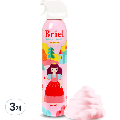 브리엘 레드 프린세스 버블 클렌저 누들타입 딸기향, 300ml, 3개