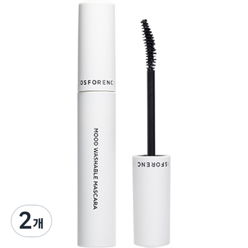 포렌코즈 무드 워셔블 마스카라 롱앤컬 8g, 01 딥블랙, 2개
