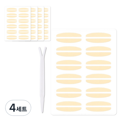 더분 깃털 누드 단면 쌍꺼풀 테이프 세트 120p, 4세트, 누드 L TYPE