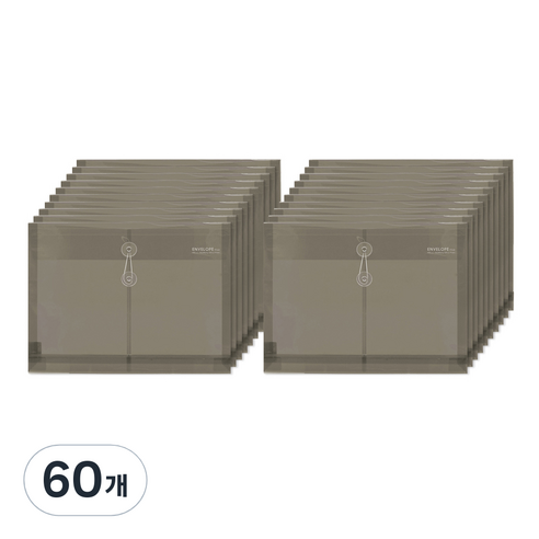 희망사무포인트 PP서류봉투 가로형, 흑색, 60개