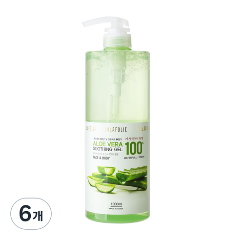 라라폴리 알로에베라 100 수딩젤, 1000ml, 6개
