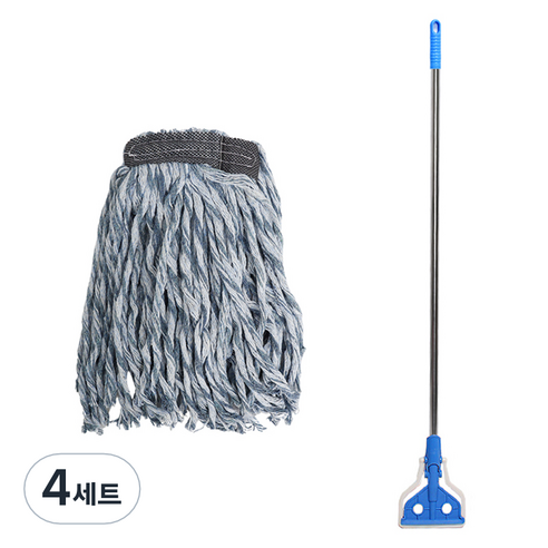 크린메이트 두툼 굵은실 청마포 400g + 스텐마포대 세트, 4세트