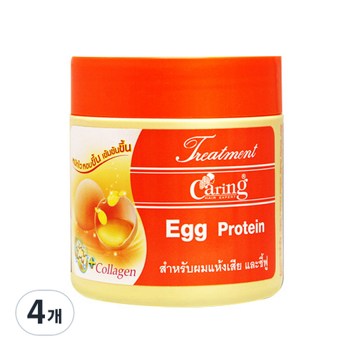케어링 에그 프로틴 헤어 트리트먼트 대용량, 500ml, 4개