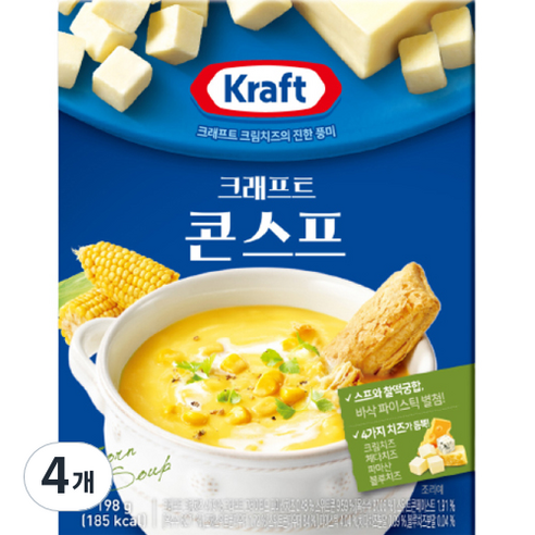 삼립 크래프트 콘 스프, 198g, 4개