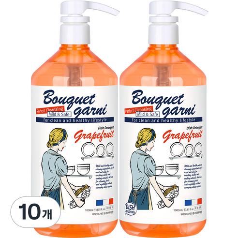 부케가르니 에코 1종 주방세제 자몽향, 1000ml, 10개