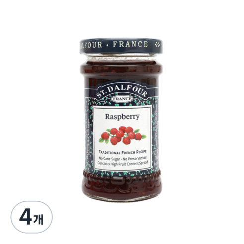 샹달프 라즈베리잼, 170g, 4개