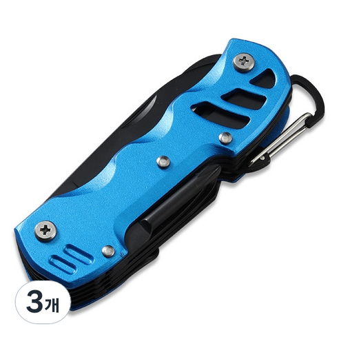 Dr.Tools 다용도 가정용 생활 공구 16 in 1 맥가이버칼 블루, 3개