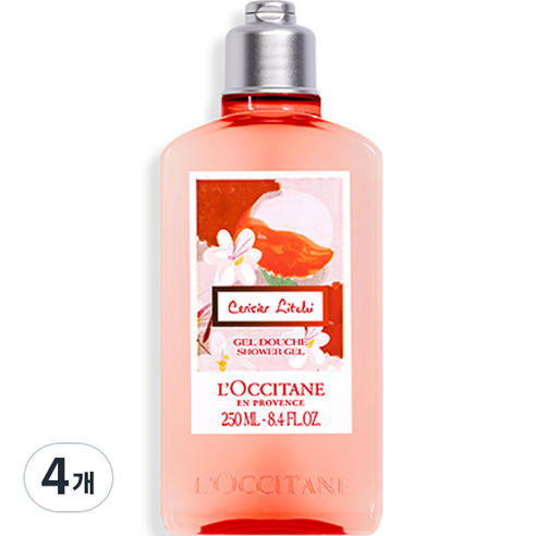 록시땅 2023 체리 블라썸 세리지에 리치 샤워 젤, 4개, 250ml