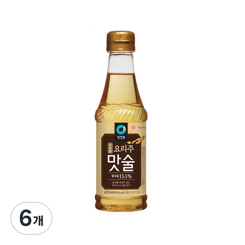 대상 청정원 우리쌀 요리주 맛술, 410ml, 6개