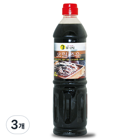 절대미각유경빈 모밀쯔유 소스, 900ml, 3개