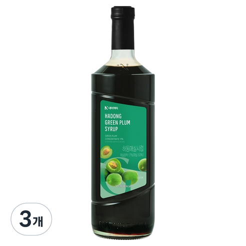 네이쳐티 하동매실시럽, 3개, 1L