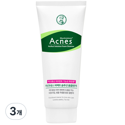 아크네스 퍼펙트 솔루션 클렌징폼, 200ml, 3개