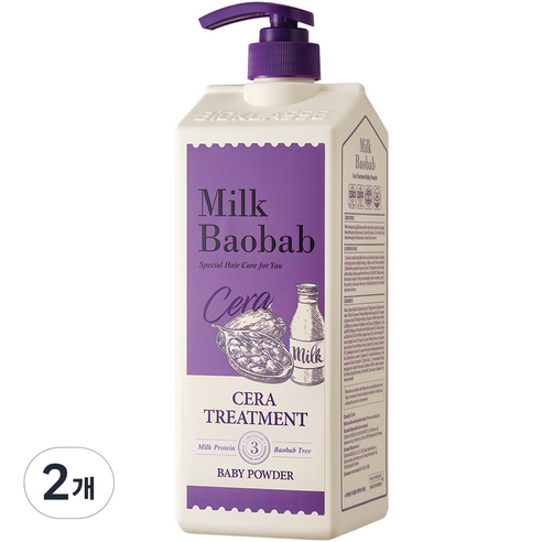 밀크바오밥 세라 트리트먼트 베이비파우더, 2개, 1200ml