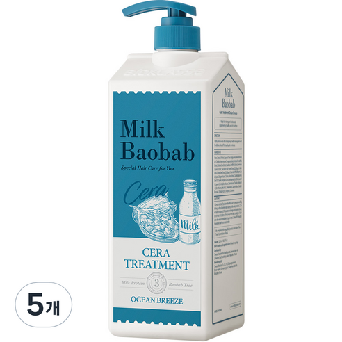 밀크바오밥 세라 헤어트리트먼트 오션브리즈, 1200ml, 5개