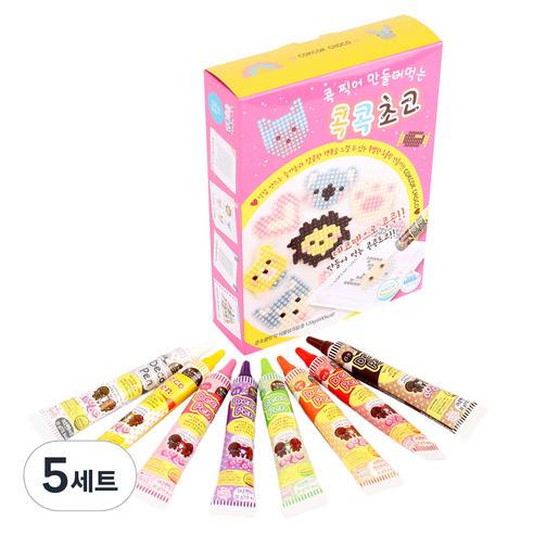 콕콕초코 01 애니멀 120g + 데코펜 8종 세트, 5세트