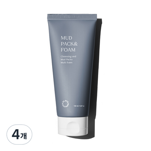 블랙몬스터 머드 팩 앤 폼, 150ml, 4개