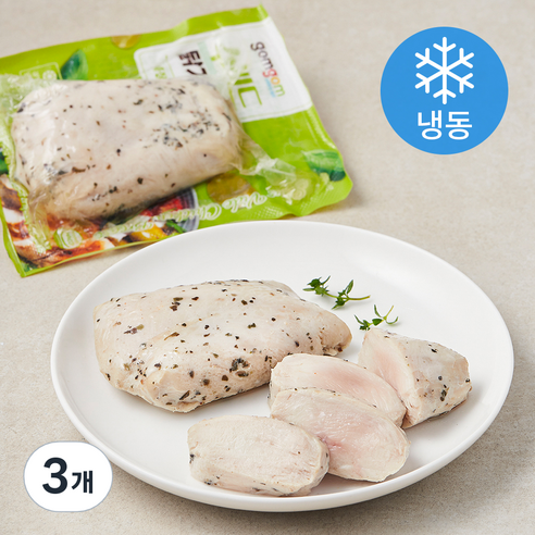 곰곰 수비드 닭가슴살 바질 & 올리브 (냉동), 115g, 1개입, 3개