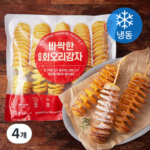 도드람 바싹한 원조 회오리감자 (냉동), 270g, 4개