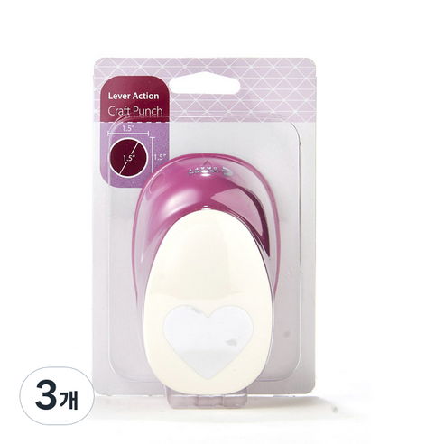 포코스 모양펀치 R-36, 하트, 3개