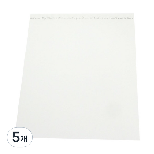 수줍음 한송이 포장지 20p, 백미색, 5개