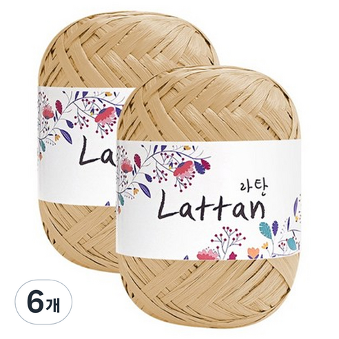 yarna 라탄 2볼 라피아실 40g, 7번(반유광), 6개
