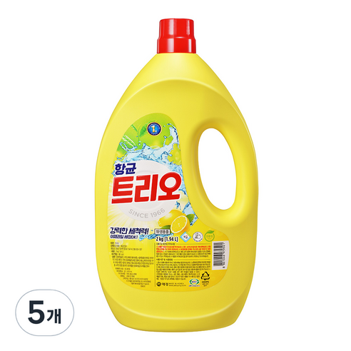 트리오 주방세제, 2kg, 5개