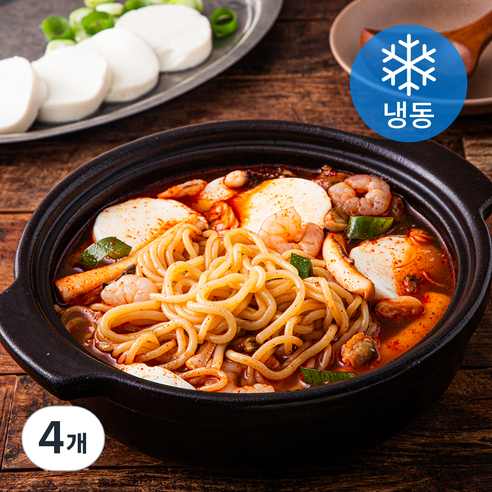 푸딩프렙 해물 쫄면 순두부용 키트 (냉동), 450g, 4개