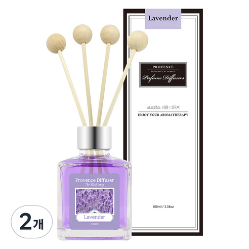 프로방스 퍼퓸 디퓨저, 라벤더, 100ml, 2개
