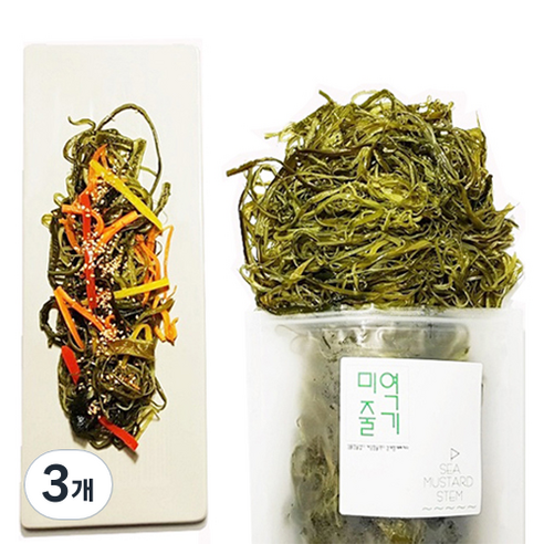 우진수산 염장 미역줄기, 2.5kg, 3개